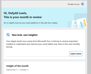 Viva Insights Email