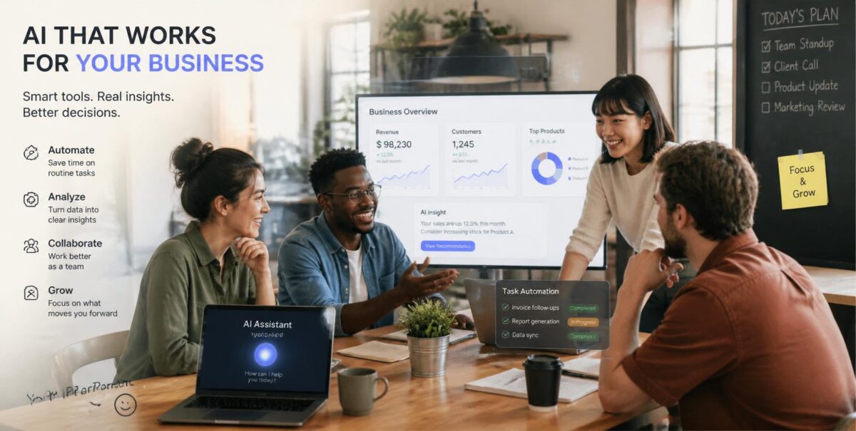 Business AI - small team collaborating